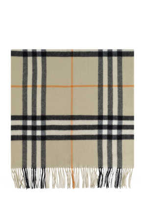 マフラー・ストール Burberry FW25 Sand cashmere scarf (8103995 A4186) Burberry Sand Cashmere Scarf (Burberry/マフラー・ストール